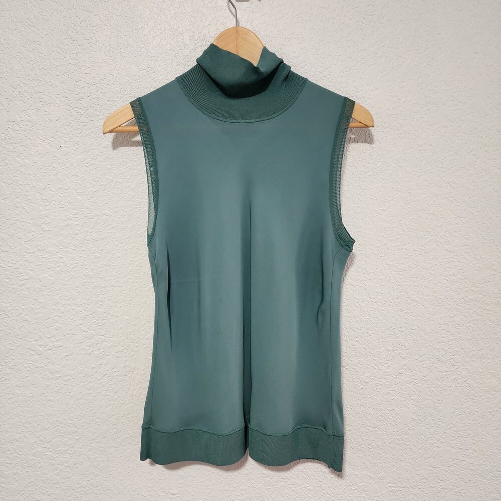Theory Sage Lightweight Silk Bias Turtleneck Tank Top Medium NWT Career Wear